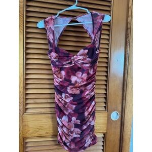 Hello Molly Purple Ruched Tie Front Mini Dress